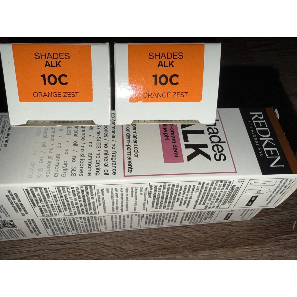 Redken Shades EQ ALK Hair Color 10C Orange Zest Demi Permanent 2 of them